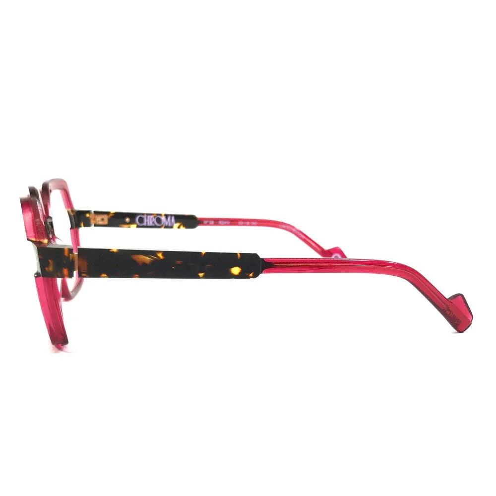 Etnia Barcelona Eyeglasses Frames CHROMA N38 RDHV Red Havana Fuchsia 55-18-140